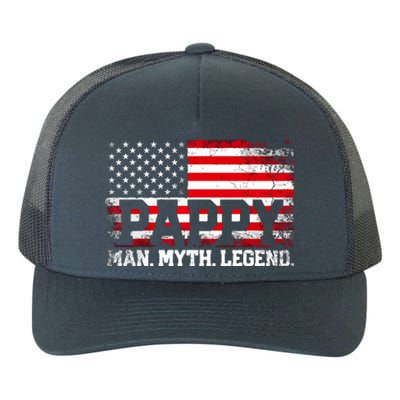 Pappy The Man The Myth The Legend Us American Flag Vintage For Grandpa Yupoong Adult 5-Panel Trucker Hat