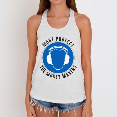 Protect The Money Makers Women's Knotted Racerback Tank