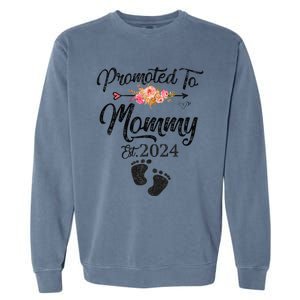 Promoted To Mommy 2024 MotherS Day Soon To Be Mom Pregnancy Garment-Dyed Sweatshirt