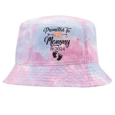 Promoted To Mommy 2024 MotherS Day Soon To Be Mom Pregnancy Tie-Dyed Bucket Hat