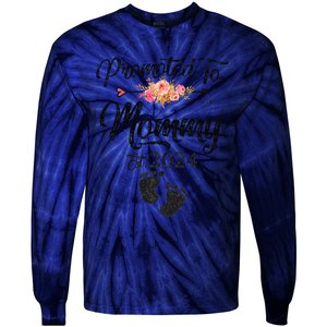 Promoted To Mommy 2024 MotherS Day Soon To Be Mom Pregnancy Tie-Dye Long Sleeve Shirt