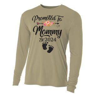 Promoted To Mommy 2024 MotherS Day Soon To Be Mom Pregnancy Cooling Performance Long Sleeve Crew