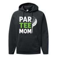 Par Tee Mom Funny Golf Pun Vintage Golfing Quote Party Retro Premium Performance Fleece Hoodie