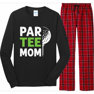 Par Tee Mom Funny Golf Pun Vintage Golfing Quote Party Retro Premium Long Sleeve Pajama Set