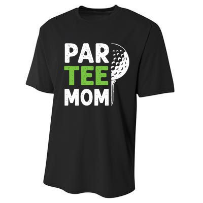 Par Tee Mom Funny Golf Pun Vintage Golfing Quote Party Retro Premium Performance Sprint T-Shirt