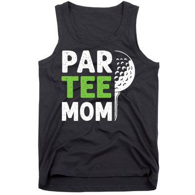 Par Tee Mom Funny Golf Pun Vintage Golfing Quote Party Retro Premium Tank Top