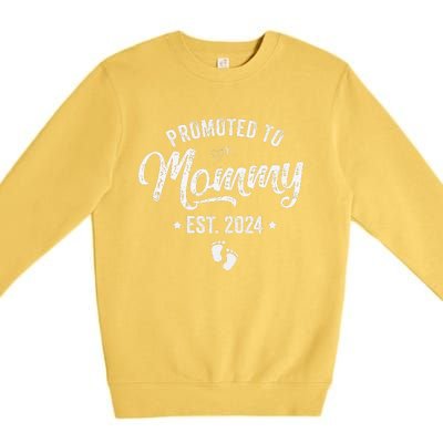 Promoted To Mommy Est 2024 Soon To Be Mom 2024 MotherS Day Premium Crewneck Sweatshirt