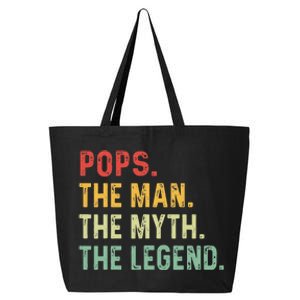 Pops The Man The Myth The Legend Fathers Day Gift 25L Jumbo Tote