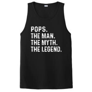 Pops The Man The Myth The Legend Fathers Day Gift PosiCharge Competitor Tank