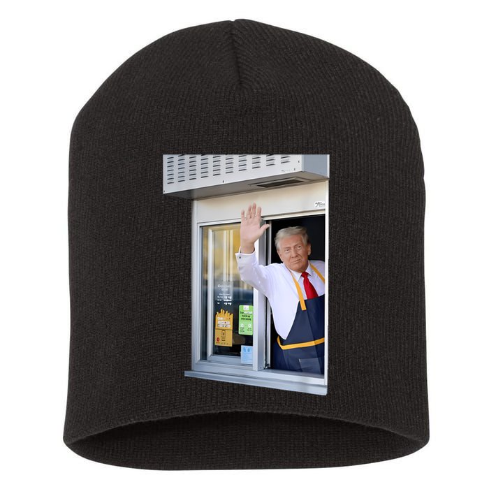 President Trump Makes French Fries Short Acrylic Beanie