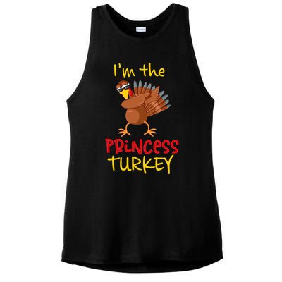 Princess Turkey Matching Family Group Thanksgiving Party Ladies PosiCharge Tri-Blend Wicking Tank