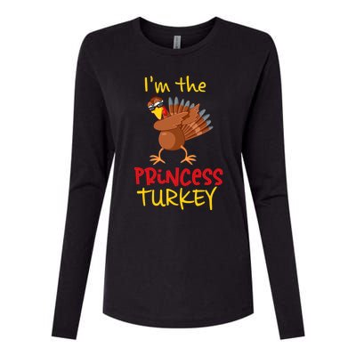 Princess Turkey Matching Family Group Thanksgiving Party Womens Cotton Relaxed Long Sleeve T-Shirt