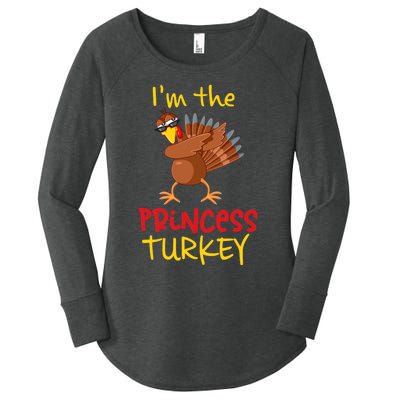 Princess Turkey Matching Family Group Thanksgiving Party Women's Perfect Tri Tunic Long Sleeve Shirt