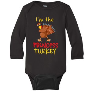 Princess Turkey Matching Family Group Thanksgiving Party Baby Long Sleeve Bodysuit