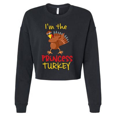 Princess Turkey Matching Family Group Thanksgiving Party Cropped Pullover Crew