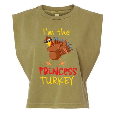 Princess Turkey Matching Family Group Thanksgiving Party Garment-Dyed Women's Muscle Tee