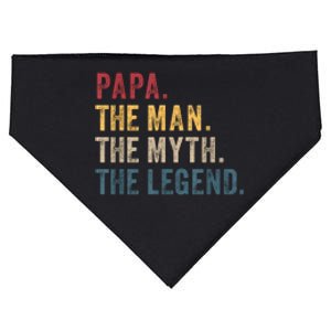 Papa The Man The Myth The Legend USA-Made Doggie Bandana