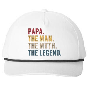 Papa The Man The Myth The Legend Snapback Five-Panel Rope Hat