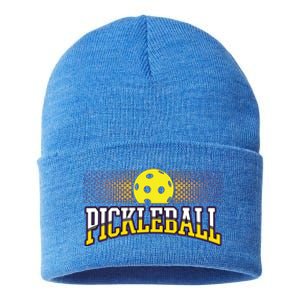 Pickleball Trendy Modern Gift Sustainable Knit Beanie