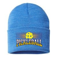 Pickleball Trendy Modern Gift Sustainable Knit Beanie