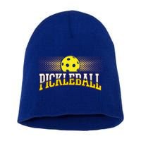 Pickleball Trendy Modern Gift Short Acrylic Beanie