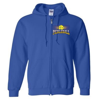 Pickleball Trendy Modern Gift Full Zip Hoodie