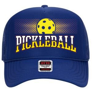 Pickleball Trendy Modern Gift High Crown Mesh Back Trucker Hat