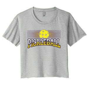 Pickleball Trendy Modern Gift Women's Crop Top Tee