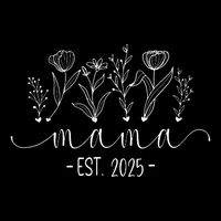 Promoted To Mama 2025 Pregnancy Floral New Mom Est 2025 T-Shirt