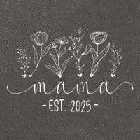 Promoted To Mama 2025 Pregnancy Floral New Mom Est 2025 Cotton Canvas Backpack