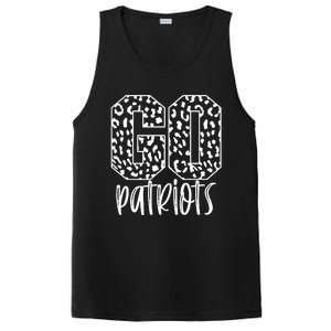 Patriots Team Mascot School Spirit Game Night Leopard Print PosiCharge Competitor Tank