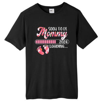 Promoted To Mommy Est 2024 New Mom First Mommy Tall Fusion ChromaSoft Performance T-Shirt