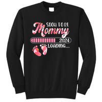 Promoted To Mommy Est 2024 New Mom First Mommy Tall Sweatshirt