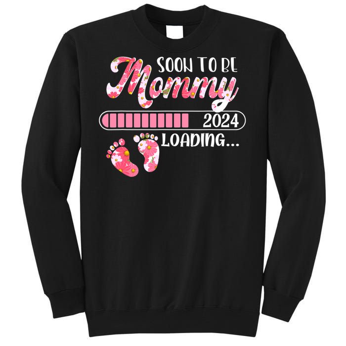 Promoted To Mommy Est 2024 New Mom First Mommy Tall Sweatshirt