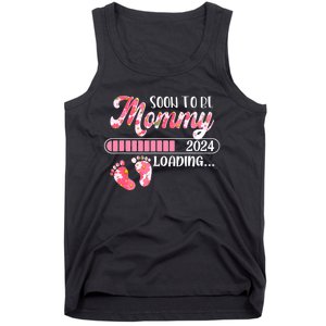 Promoted To Mommy Est 2024 New Mom First Mommy Tank Top