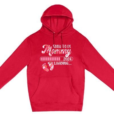 Promoted To Mommy Est 2024 New Mom First Mommy Premium Pullover Hoodie