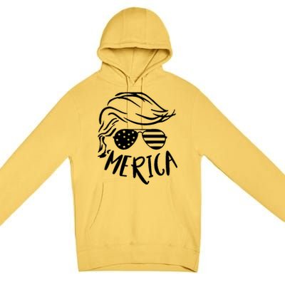 President Trump Merica Great Gift Premium Pullover Hoodie