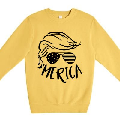 President Trump Merica Great Gift Premium Crewneck Sweatshirt