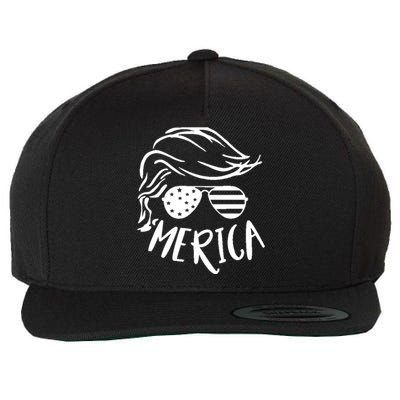 President Trump Merica Great Gift Wool Snapback Cap