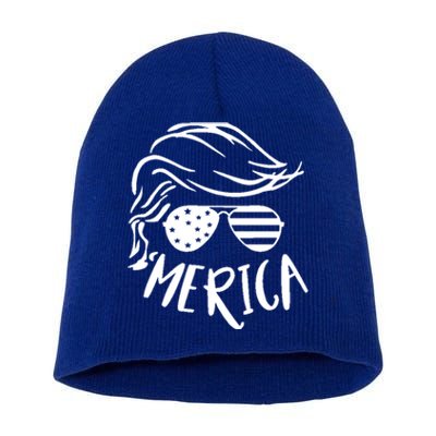 President Trump Merica Great Gift Short Acrylic Beanie