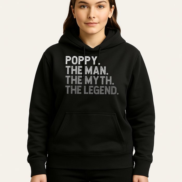 POPPY The Man The Myth The Legend Father's Day Funny Hoodie