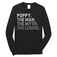 POPPY The Man The Myth The Legend Father's Day Funny Long Sleeve Shirt