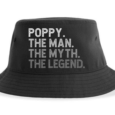 POPPY The Man The Myth The Legend Father's Day Funny Sustainable Bucket Hat