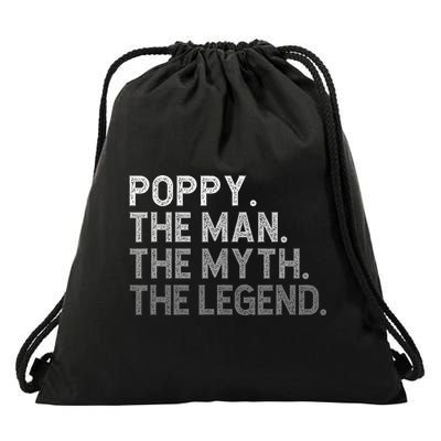 POPPY The Man The Myth The Legend Father's Day Funny Drawstring Bag