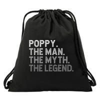 POPPY The Man The Myth The Legend Father's Day Funny Drawstring Bag