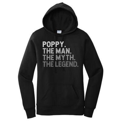 POPPY The Man The Myth The Legend Father's Day Funny Women's Pullover Hoodie