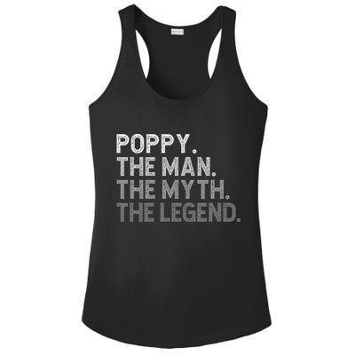 POPPY The Man The Myth The Legend Father's Day Funny Ladies PosiCharge Competitor Racerback Tank