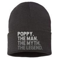 POPPY The Man The Myth The Legend Father's Day Funny Sustainable Knit Beanie