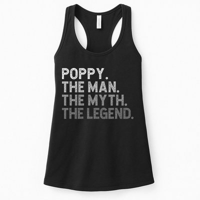 POPPY The Man The Myth The Legend Father's Day Funny Womens Tank Top