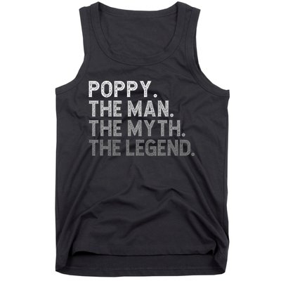 POPPY The Man The Myth The Legend Father's Day Funny Tank Top